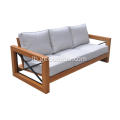 4pcs Teak Holz wéi Aluminium Patio Sofa Set